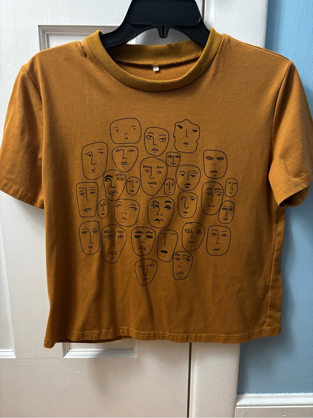 Graphic Cartoon Face Print Tee